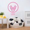 Emoji Wall Decal - Laughing Tongue Out - Personalized Vinyl Decorations for Boys or Girl's Bedroom, Playroom Decor