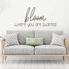 Encouraging Wall Decor Quote 'Bloom Where You Are Planted'