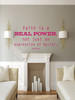 Faith Vinyl Wall Decal - Religious Quote: "Faith is Real Power" - Christian Decor for Home, Office, Church