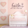 Faith Wall Decals "Faith Is Like A Little Seed" With Flower Image Vinyl Home Wall Decor