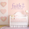 Faith Wall Decals "Faith Is Like A Little Seed" With Flower Image Vinyl Home Wall Decor