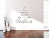 Farmhouse Christmas Tree Wall Decals - Have Yourself A Merry Little Christmas - Holiday Vinyl Stickers For Living Room or Home Decor