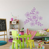 Floral Vinyl Wall Decals - Beautiful Flower Design Available in Black, White, Pink, Yellow, Blue, Gold, Orange, Grey Other Colors