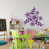 Floral Vinyl Wall Decals - Beautiful Flower Design Available in Black, White, Pink, Yellow, Blue, Gold, Orange, Grey Other Colors