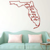Florida Wall Decal - Why Would You Live Anywhere Else - State Vinyl Art Silhouette for Home Decor, Living Room or Family Room Decoration