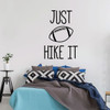 Football Player Wall Decal - Just Hike it - Vinyl Art Sticker for Boy's Bedroom Decor, Playroom or Game Room Decoration