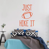 Football Player Wall Decal - Just Hike it - Vinyl Art Sticker for Boy's Bedroom Decor, Playroom or Game Room Decoration
