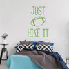 Football Player Wall Decal - Just Hike it - Vinyl Art Sticker for Boy's Bedroom Decor, Playroom or Game Room Decoration