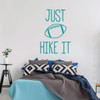Football Player Wall Decal - Just Hike it - Vinyl Art Sticker for Boy's Bedroom Decor, Playroom or Game Room Decoration