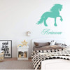 Friesian Decal | Horse Wall Decoration | Personalized Vinyl Decor for Girl Bedroom, Cabin, Ranch, Equestrian Center | Black, White, Pink, Purple, Blue, Brown, Red, Other Colors