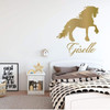 Friesian Decal | Horse Wall Decoration | Personalized Vinyl Decor for Girl Bedroom, Cabin, Ranch, Equestrian Center | Black, White, Pink, Purple, Blue, Brown, Red, Other Colors