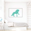 Friesian Decal | Horse Wall Decoration | Personalized Vinyl Decor for Girl Bedroom, Cabin, Ranch, Equestrian Center | Black, White, Pink, Purple, Blue, Brown, Red, Other Colors