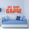 Gamer Wall Decal - EAT SLEEP GAME Controller Sticker - Vinyl Decoration for Boy's Bedroom, Playroom or Game Room