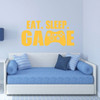 Gamer Wall Decal - EAT SLEEP GAME Controller Sticker - Vinyl Decoration for Boy's Bedroom, Playroom or Game Room
