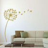 Giant Dandelion Wall Decal Vinyl Home Decor Stickers - Comes in Black, White, Brown, Pink, Blue, Other Colors and Large Sizes