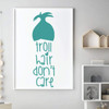 Girl's Room Wall Decal - Troll Hair Don't Care - Children or Teen Vinyl Decoration for Bedroom or Playroom Decor