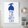 Girl's Room Wall Decal - Troll Hair Don't Care - Children or Teen Vinyl Decoration for Bedroom or Playroom Decor