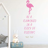 Girls Room Wall Decal - Be A Flamingo - Vinyl Art Home Decoration For Teen's Bedroom or Playroom Decor