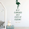 Girls Room Wall Decal - Be A Flamingo - Vinyl Art Home Decoration For Teen's Bedroom or Playroom Decor