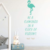 Girls Room Wall Decal - Be A Flamingo - Vinyl Art Home Decoration For Teen's Bedroom or Playroom Decor