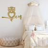 Girls Room Wall Decal - Owl on Tree Branch - Personalized Children or Teen Vinyl Decoration for Bedroom or Playroom Decor