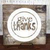 Give Thanks - Vinyl Wall Decal, Autumn Art, Fall Home Decor, Thanksgiving Decorations