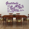 Gratitude - Gratitude Turns What We Have Into Enough - Thanksgiving Decor, Vinyl Wall Art, Home Wall Decorations for the Living Room, Kitchen, or Dining Room