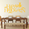 Halloween Witch - Vinyl Wall Decal, Witch Legs, Halloween Party, Witch On a Broom, All Hallows Eve, Flying Bats, Happy Halloween