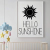 Hello Sunshine Nursery Wall Decal with Sun Silhouette