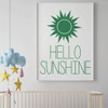 Hello Sunshine Nursery Wall Decal with Sun Silhouette
