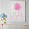 Hello Sunshine Nursery Wall Decal with Sun Silhouette