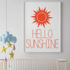 Hello Sunshine Nursery Wall Decal with Sun Silhouette