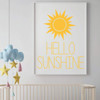 Hello Sunshine Nursery Wall Decal with Sun Silhouette