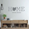 Home Sweet Home State of Ohio Vinyl Wall Art Decal For Living Dining, Family Room, or Entryway Decor