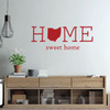 Home Sweet Home State of Ohio Vinyl Wall Art Decal For Living Dining, Family Room, or Entryway Decor