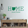 Home Sweet Home State of Ohio Vinyl Wall Art Decal For Living Dining, Family Room, or Entryway Decor