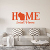 Home Sweet Home State of Wisconsin Vinyl Wall Art Decal For Living Dining, Family Room, or Entryway Decor