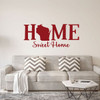 Home Sweet Home State of Wisconsin Vinyl Wall Art Decal For Living Dining, Family Room, or Entryway Decor
