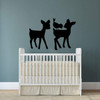 Home Wall Decal - Cute Deer & Bird Silhouette Design ' Vinyl Art Decoration For Nursery, Kids Bedroom or Playroom Decor