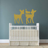Home Wall Decal - Cute Deer & Bird Silhouette Design ' Vinyl Art Decoration For Nursery, Kids Bedroom or Playroom Decor