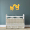 Home Wall Decal - Cute Deer & Bird Silhouette Design ' Vinyl Art Decoration For Nursery, Kids Bedroom or Playroom Decor