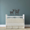 Home Wall Decal - Cute Deer & Bird Silhouette Design ' Vinyl Art Decoration For Nursery, Kids Bedroom or Playroom Decor