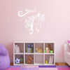 Horse Face with Swirls - Personalized Vinyl Wall Decal for Home Decor, Girl's Room, and Horse Lovers