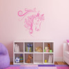 Horse Face with Swirls - Personalized Vinyl Wall Decal for Home Decor, Girl's Room, and Horse Lovers
