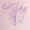 Horse Face with Swirls - Personalized Vinyl Wall Decal for Home Decor, Girl's Room, and Horse Lovers