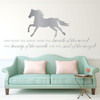 Horse Vinyl Wall Decal Sticker - "God Made the Horse" Quote with Stallion Silhouette - Custom Removable Home Decor for Living Room, Bedroom - Decoration for Tack Room, Barn, Equestrian Center, Stable