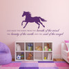 Horse Vinyl Wall Decal Sticker - "God Made the Horse" Quote with Stallion Silhouette - Custom Removable Home Decor for Living Room, Bedroom - Decoration for Tack Room, Barn, Equestrian Center, Stable