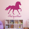 Horse Wall Decor - Personalized Vinyl Wall Decal - for Girls or Room or Bedroom, Horse Themed Decor or Horse Birthday Decorations- Cabin, Ranch, Equestrian Center - Animal Lover Wall Sticker