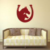 Horseshoe Wall Decal - Mare and Foal - Vinyl Sticker Design for Home Decor, Bedroom or Living Room Decoration