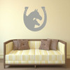 Horseshoe Wall Decal - Mare and Foal - Vinyl Sticker Design for Home Decor, Bedroom or Living Room Decoration